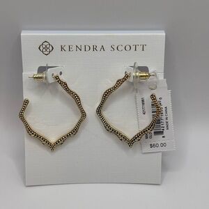 Kendra Scott Gold Textured Hoop Earrings